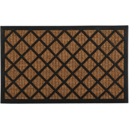 Rubber Backed Boucle Squares Coir Mat - thumbnail 1