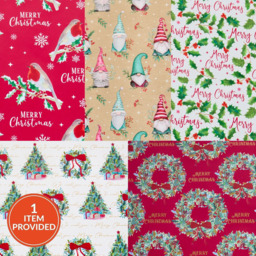 Single Traditional Festive Gift Wrap 10m x 70cm in Assorted styles - thumbnail 1