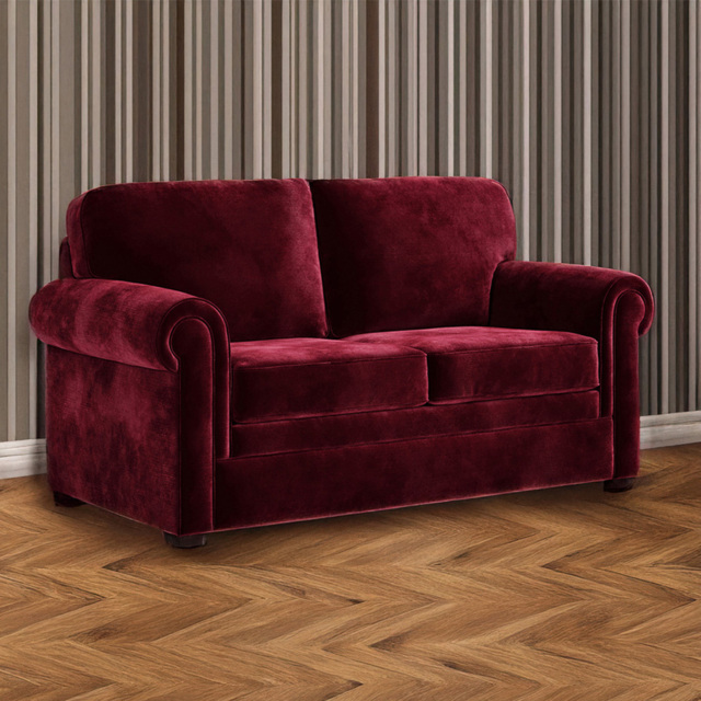 Jay-Be Heritage 2 Seater Luxe Velvet Shiraz Sofa Bed with e-Pocket Mattress - image 1