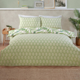 Palma Leaf Duvet Set Green Double - thumbnail 2