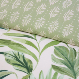 Palma Leaf Duvet Set Green Double - thumbnail 4