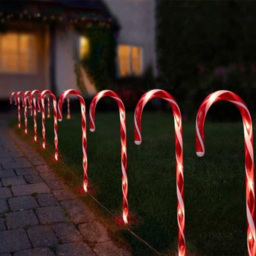 Marco Paul 60 Warm White LED Candy Cane Stake Light 12 Pack - thumbnail 1