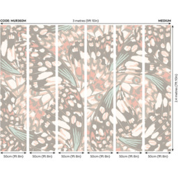 Origin Murals Butterfly Wings Multicolour Wall Mural - thumbnail 3