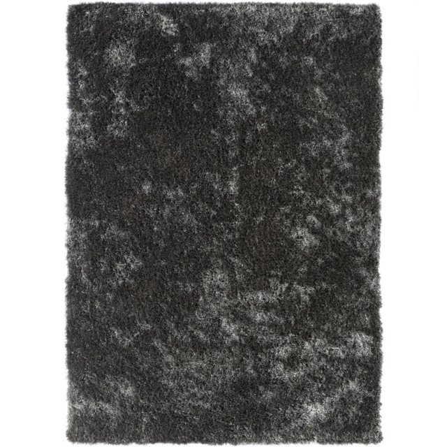 Origins Charcoal and Black Glamour and Shimmer Rug 80 x 150cm - image 1