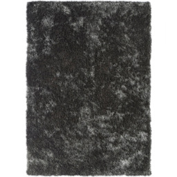 Origins Charcoal and Black Glamour and Shimmer Rug 80 x 150cm - thumbnail 1