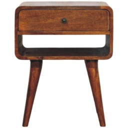 Artisan Furniture Avora Chestnut Single Drawer Single Shelf Solid Wood Nightstand - thumbnail 2