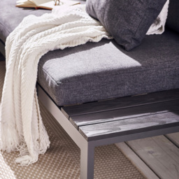 Furniturebox Bermuda 6 Seater Grey Sofa Lounge Set - thumbnail 2