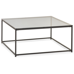 Julian Bowen Chicago Smoked Glass Square Coffee Table - thumbnail 2