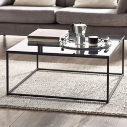Julian Bowen Chicago Smoked Glass Square Coffee Table