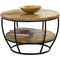 Brooklyn Surrey Single Shelf Solid Wood and Metal Coffee Table - thumbnail 2