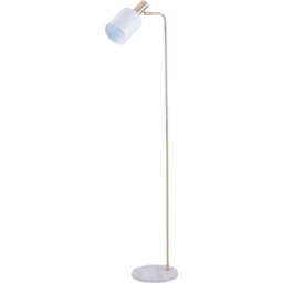 Pacific Lifestyle Biba Marble Footed White and Gold Floor Lamp