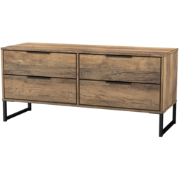 Crowndale Hong Kong 4 Drawer Vintage Oak Bed Box Ready Assembled - thumbnail 2