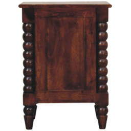 Artisan Furniture Spindle 2 Drawer Winewood Oak Solid Wood Nightstand - thumbnail 4