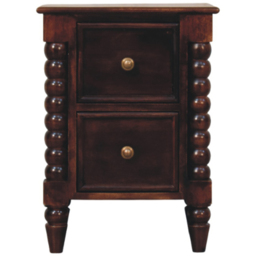 Artisan Furniture Spindle 2 Drawer Winewood Oak Solid Wood Nightstand - thumbnail 2