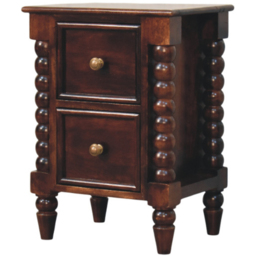 Artisan Furniture Spindle 2 Drawer Winewood Oak Solid Wood Nightstand - thumbnail 3
