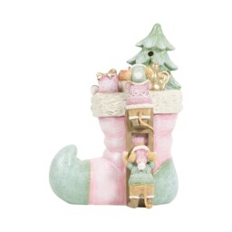 Mistletoe Cottage Pink Cute Mouse Boot Christmas Ornament 19cm