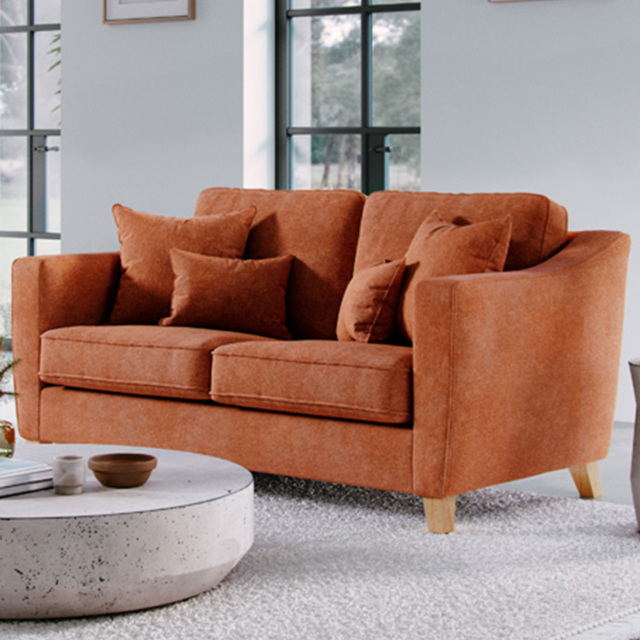 Marlon City Terracotta 2 Seater Small Sofa - image 1