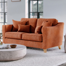 Marlon City Terracotta 2 Seater Small Sofa