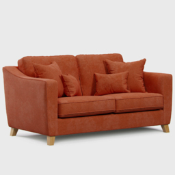 Marlon City Terracotta 2 Seater Small Sofa - thumbnail 2
