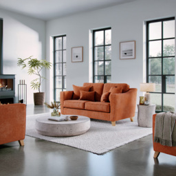 Marlon City Terracotta 2 Seater Small Sofa - thumbnail 3