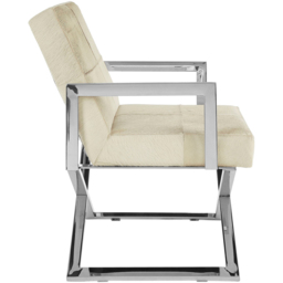 Premier Housewares Kensington Townhouse Genuine Grey Leather Chair - thumbnail 4