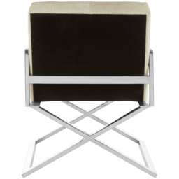 Premier Housewares Kensington Townhouse Genuine Grey Leather Chair - thumbnail 3