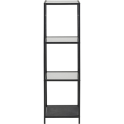 Florence Seaford 3 Shelf Black Metal Bookcase - thumbnail 3