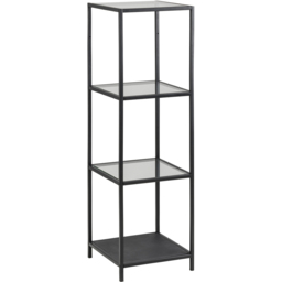 Florence Seaford 3 Shelf Black Metal Bookcase - thumbnail 2