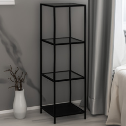 Florence Seaford 3 Shelf Black Metal Bookcase
