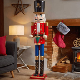 Samuel Alexander Hand-Painted Wooden Nutcracker Christmas Decoration 5ft - thumbnail 2