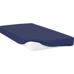 Opus Double Navy Polycotton Fitted Bed Sheet - thumbnail 1
