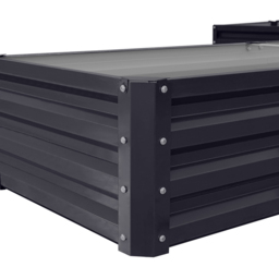 Living and Home Charcoal Black L Shaped Galvanised Steel Raised Garden Bed 30 x 277 x 207cm - thumbnail 3