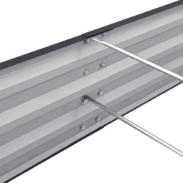 Living and Home Charcoal Black L Shaped Galvanised Steel Raised Garden Bed 30 x 277 x 207cm - thumbnail 4