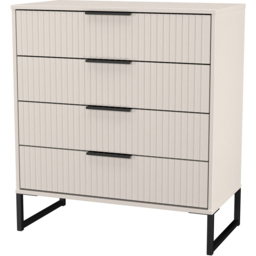Crowndale Fluted 4 Drawer Kashmir Matt Chest of Drawers Ready Assembled - thumbnail 4