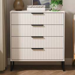 Crowndale Fluted 4 Drawer Kashmir Matt Chest of Drawers Ready Assembled - thumbnail 1