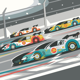 Origin Murals Sports Cars Grey Wall Mural - thumbnail 2
