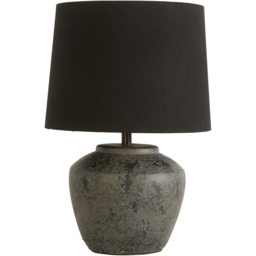 Lighting Collection Black Ceramic Lamp