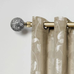 New Edge Blinds Mirrored Brass Extendable Eyelet Metal Curtain Pole Set 160-300cm - thumbnail 2