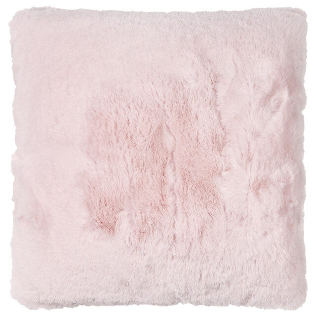 Divante Rabbit Faux Fur Blush Cushion 45 x 45cm - image 1
