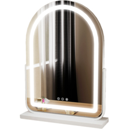 Portland Large Vanity Rotating LED Makeup Mirror with Touch Screen