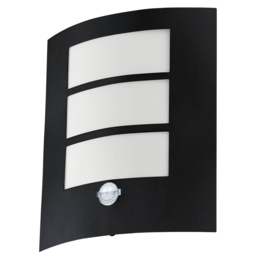 EGLO City Black Exterior Sensor Wall Light