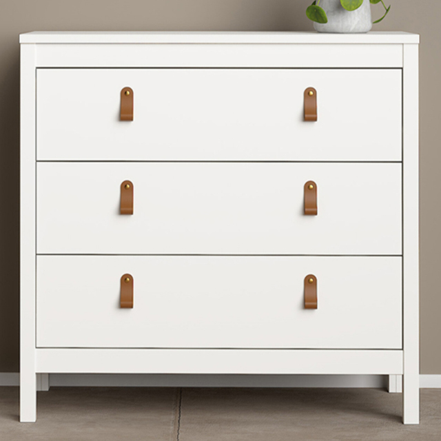 Florence Barcelona 3 Drawer White Chest of Drawers - image 1