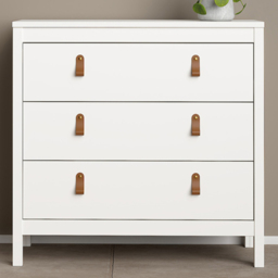 Florence Barcelona 3 Drawer White Chest of Drawers - thumbnail 1