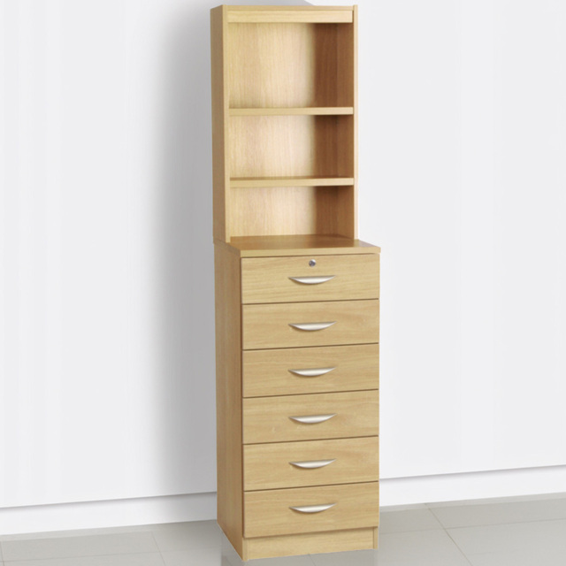 R White Cabinets Brown 6 Drawer 3 Shelf Chest of Drawers with Hutch - image 1