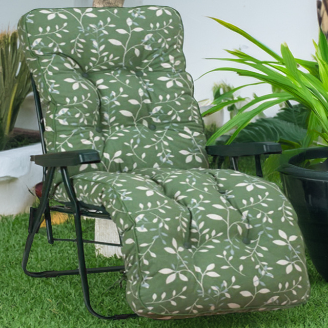 Glendale Deluxe Green Country Sun Relaxer with Cushion - image 1
