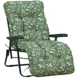 Glendale Deluxe Green Country Sun Relaxer with Cushion - thumbnail 2