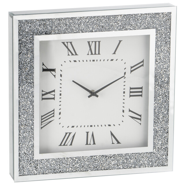 Glamour Crushed Crystal Round Roman Numerals Wall Clock 40cm - image 1