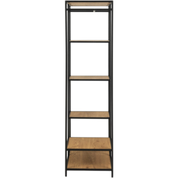 Florence Seaford 5 Shelf Oak and Black Metal Clothes Rack - thumbnail 4