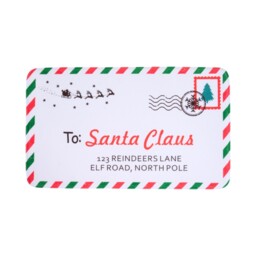 Festive Letter to Santa Bath Mat White
