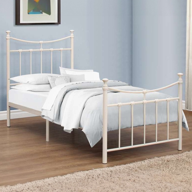Emily Single Cream Bed Frame - image 1